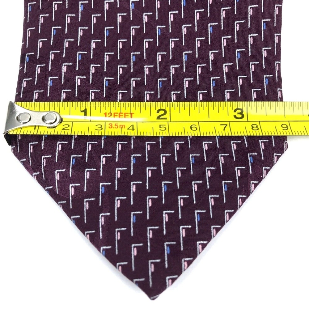 BRIONI Silk Tie Hand Made In Italy Dark Purple Blue Pink Italian Men Necktie 60" - Picture 11 of 12